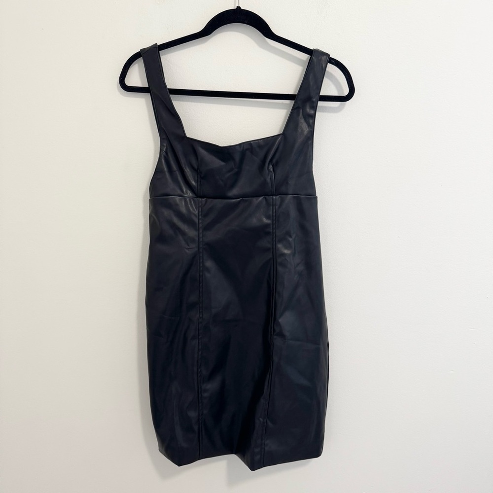 Glam NWT Faux Leather Mini Dress